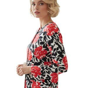 Lillie Rubin Vintage Silk Blazer Womens size 6 Button front Jacket shoulder pads